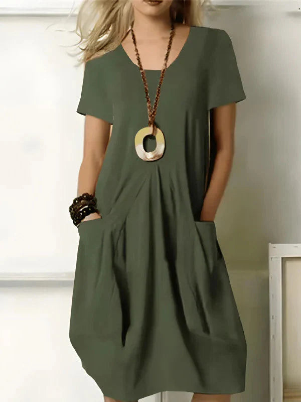 Lunara™ | Timeless Grace Midi Dress