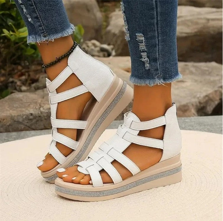 BALMORA™ - Rhinestone Wedge Sandals