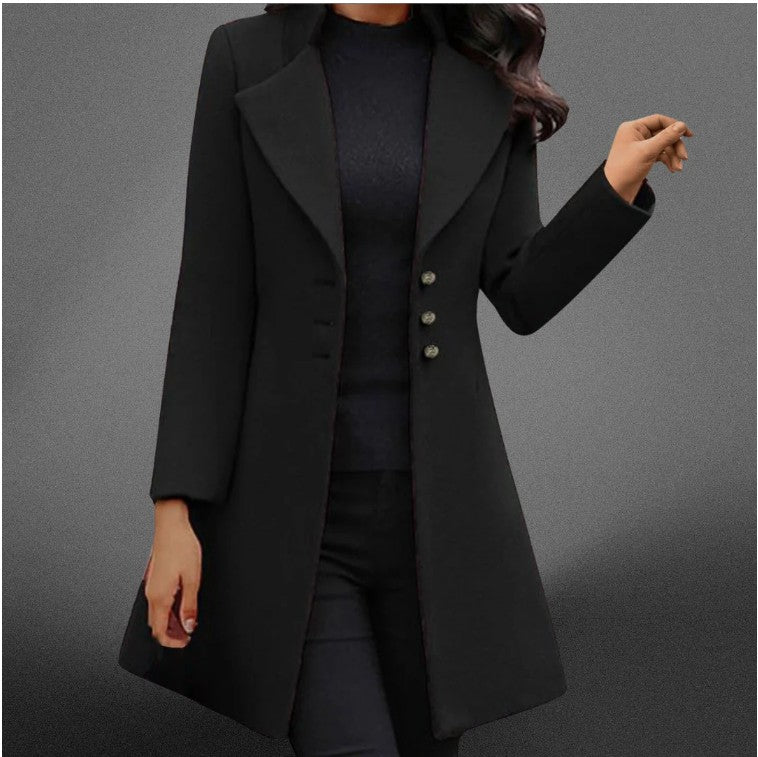 Vinci™ | Luxurious Italian Wool Long Sleeve Coat