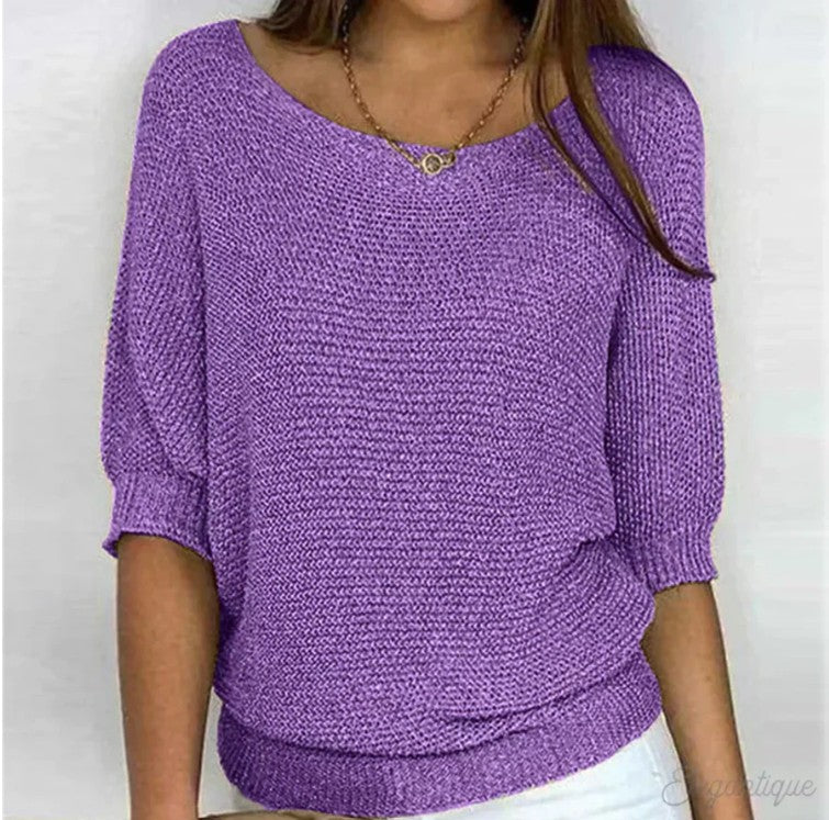 Celara™ – Cozy Chic Loose-Knit Sweater