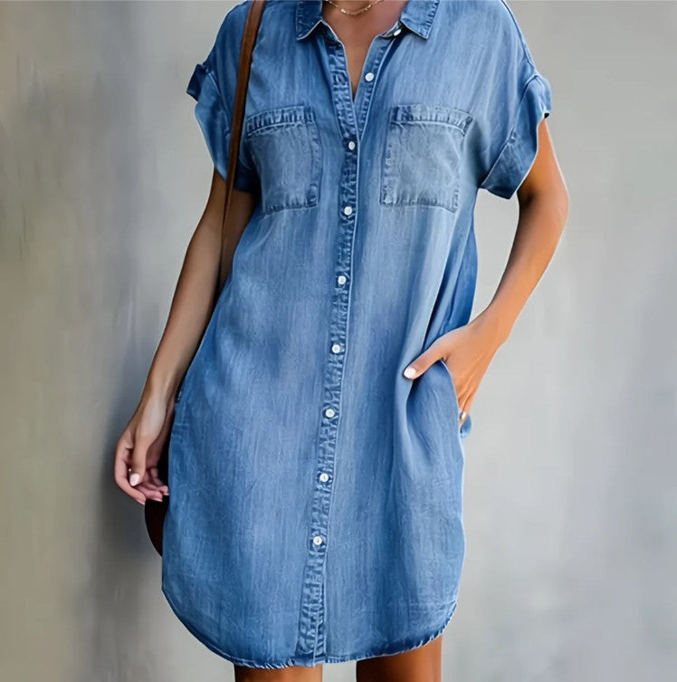 Elara™ - Timeless Denim Dress