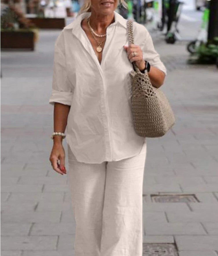 Virella - Relaxed Shirt & Trousers Two-Piece Set