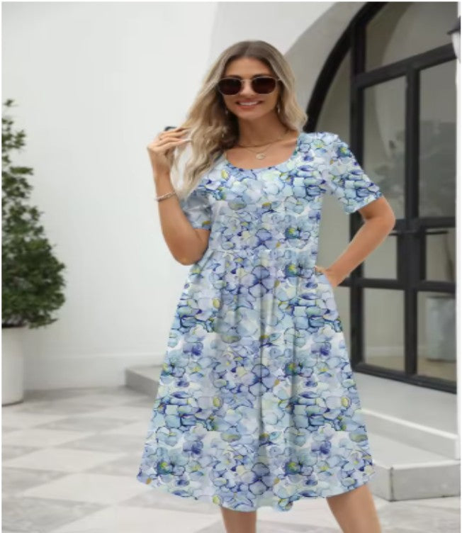 Velmara Elegant Flow Midi Dress