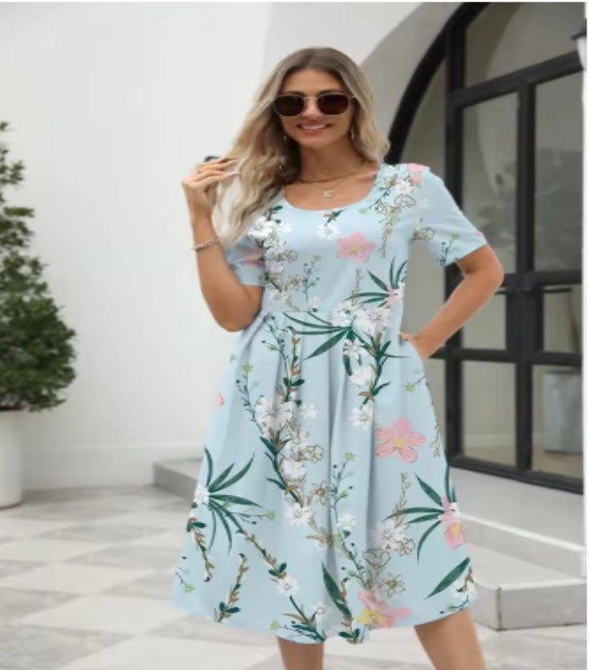 Velmara Elegant Flow Midi Dress