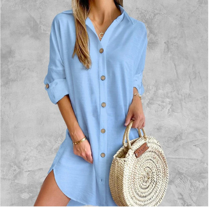 CELINE™ | Button-Up Shirt Dress