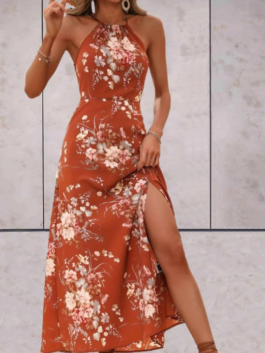 Yara - Sleeveless Dress with Flowers