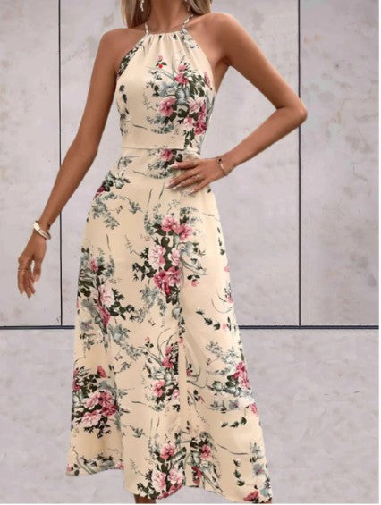 Yara - Sleeveless Dress with Flowers
