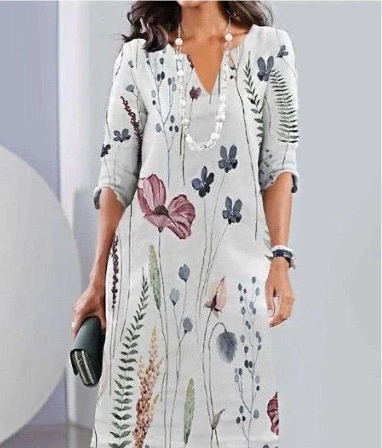 Harper – Floral Print Double Tunic Dress