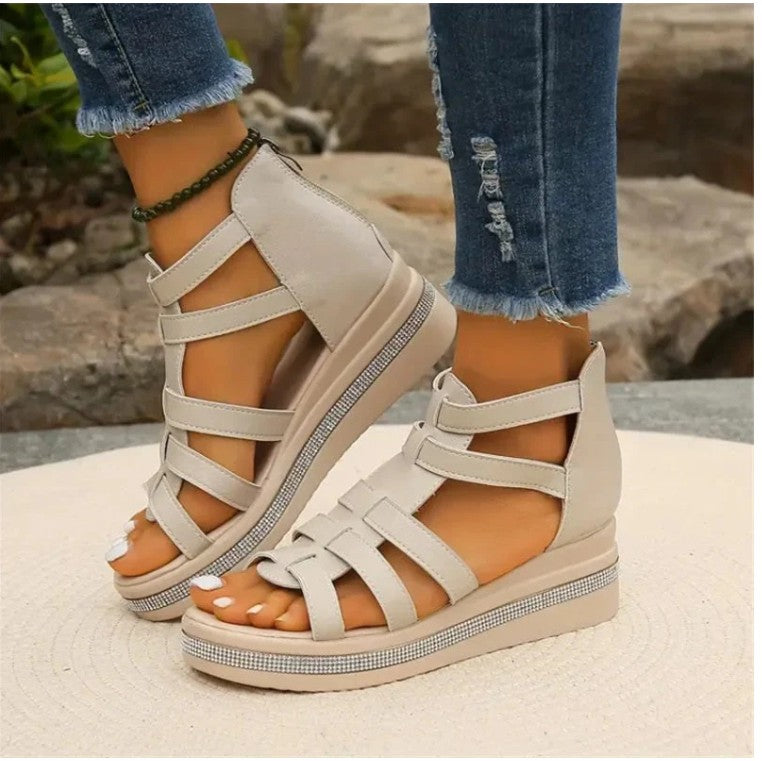 BALMORA™ - Rhinestone Wedge Sandals