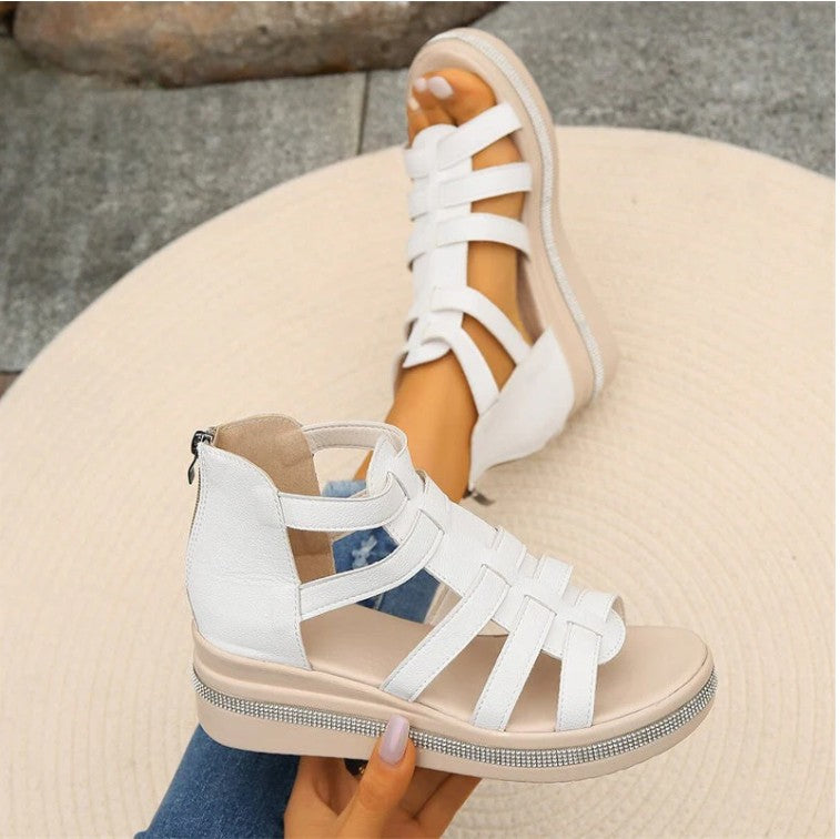 BALMORA™ - Rhinestone Wedge Sandals