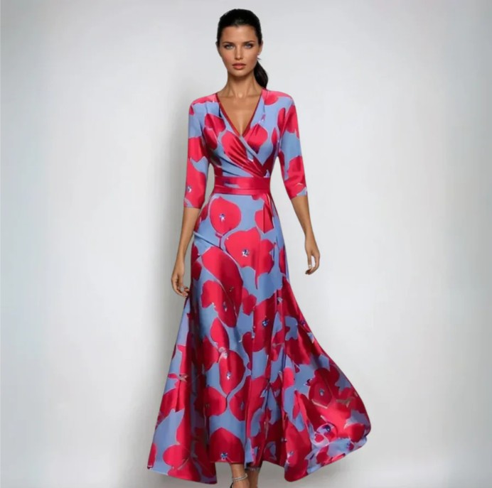 Emily™ | Stylish Floral Wrap Dress