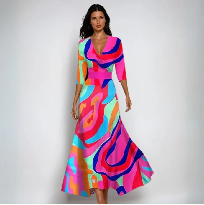 Emily™ | Stylish Floral Wrap Dress