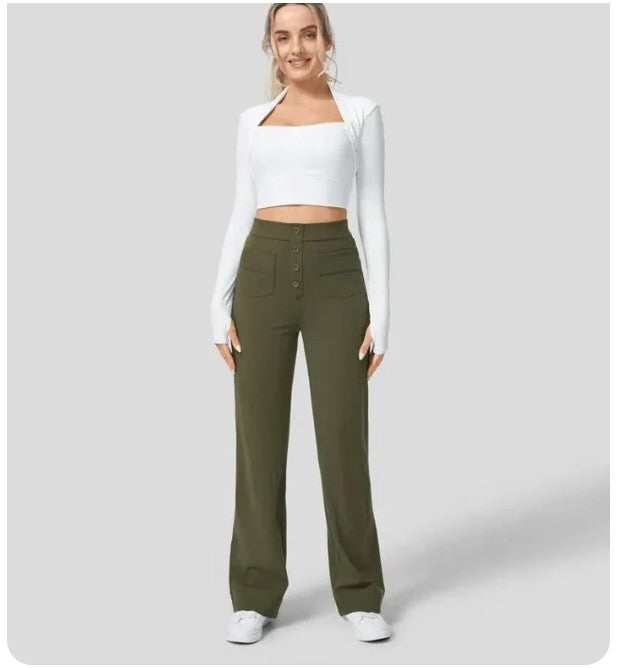 Jade | Elastic high waist pants