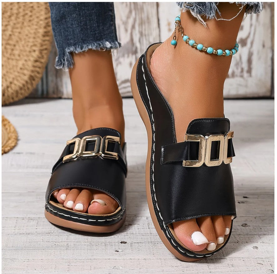 Estelle | Strapped Buckle Sandals