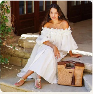 Gracie - Off Shoulder Puff Sleeve Maxi Dress