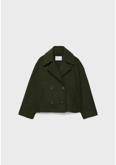 Olivia - Chic Short Coat with Double Row Button Closure