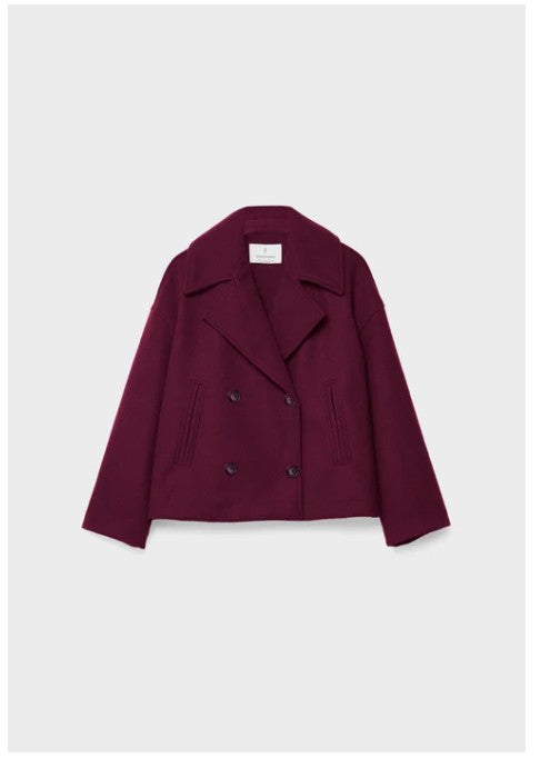 Olivia - Chic Short Coat with Double Row Button Closure
