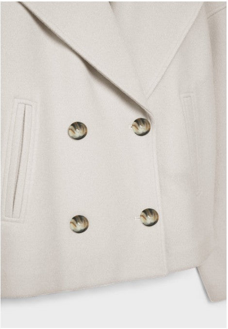 Olivia - Chic Short Coat with Double Row Button Closure