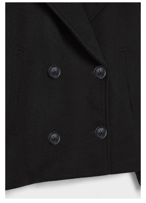 Olivia - Chic Short Coat with Double Row Button Closure