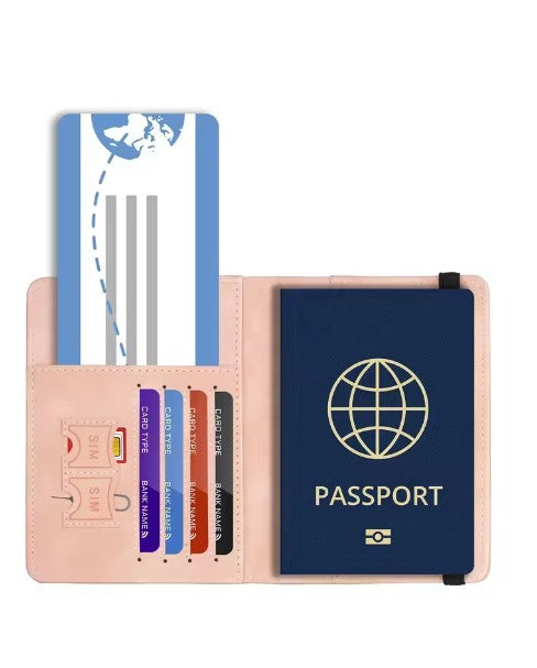 RFID-Blocking Passport Holder – Leather Travel Wallet