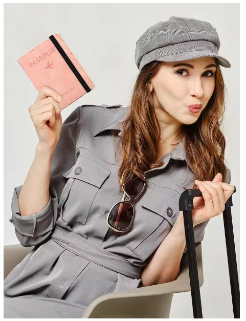 RFID-Blocking Passport Holder – Leather Travel Wallet
