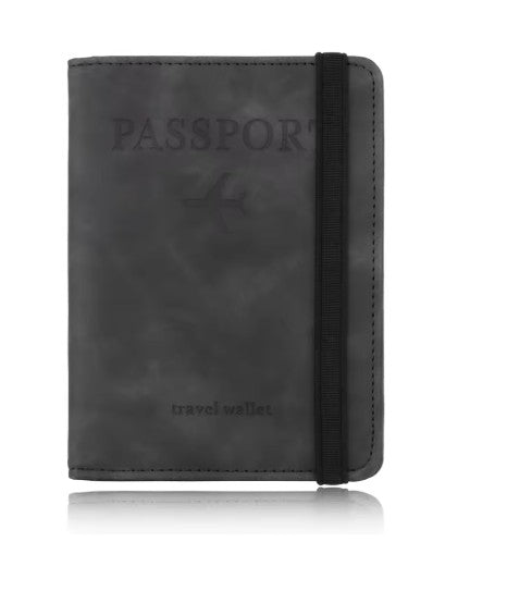RFID-Blocking Passport Holder – Leather Travel Wallet