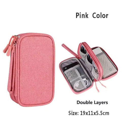 Travel Storage Case for Cords and Chargers