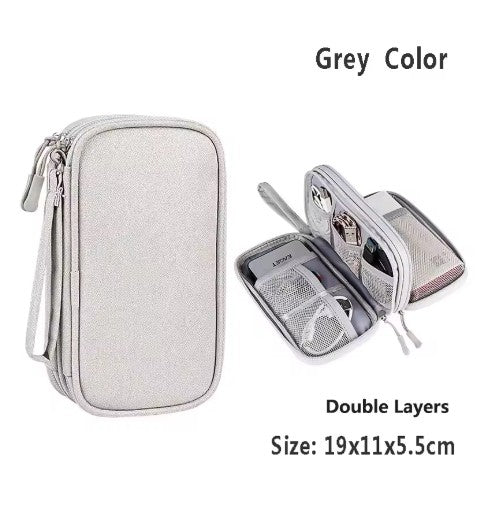 Travel Storage Case for Cords and Chargers