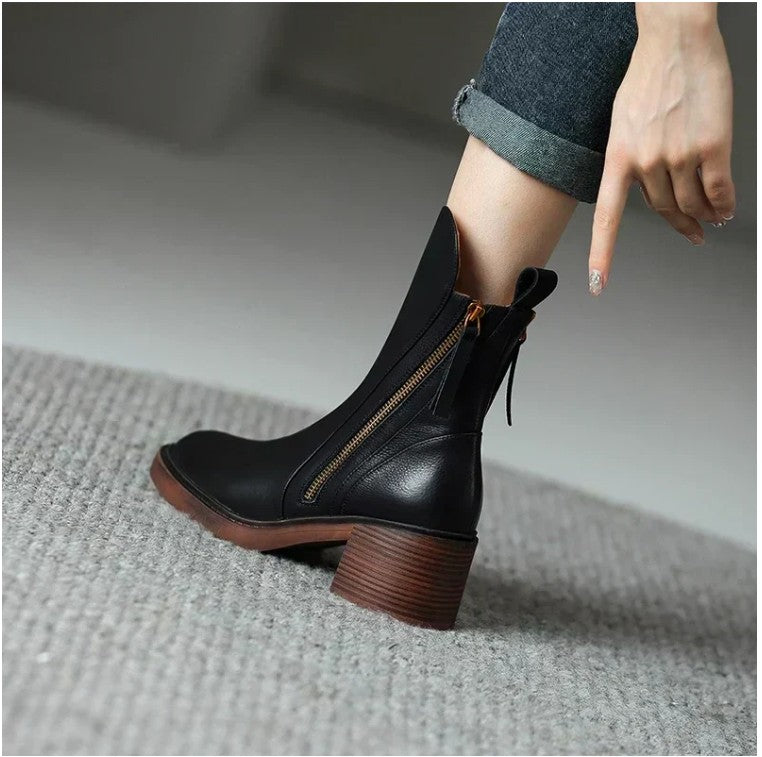 Sonia™ | Premium Leather Ankle Boots