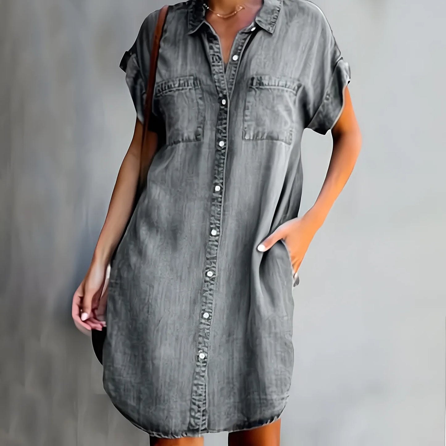 Elara™ - Timeless Denim Dress