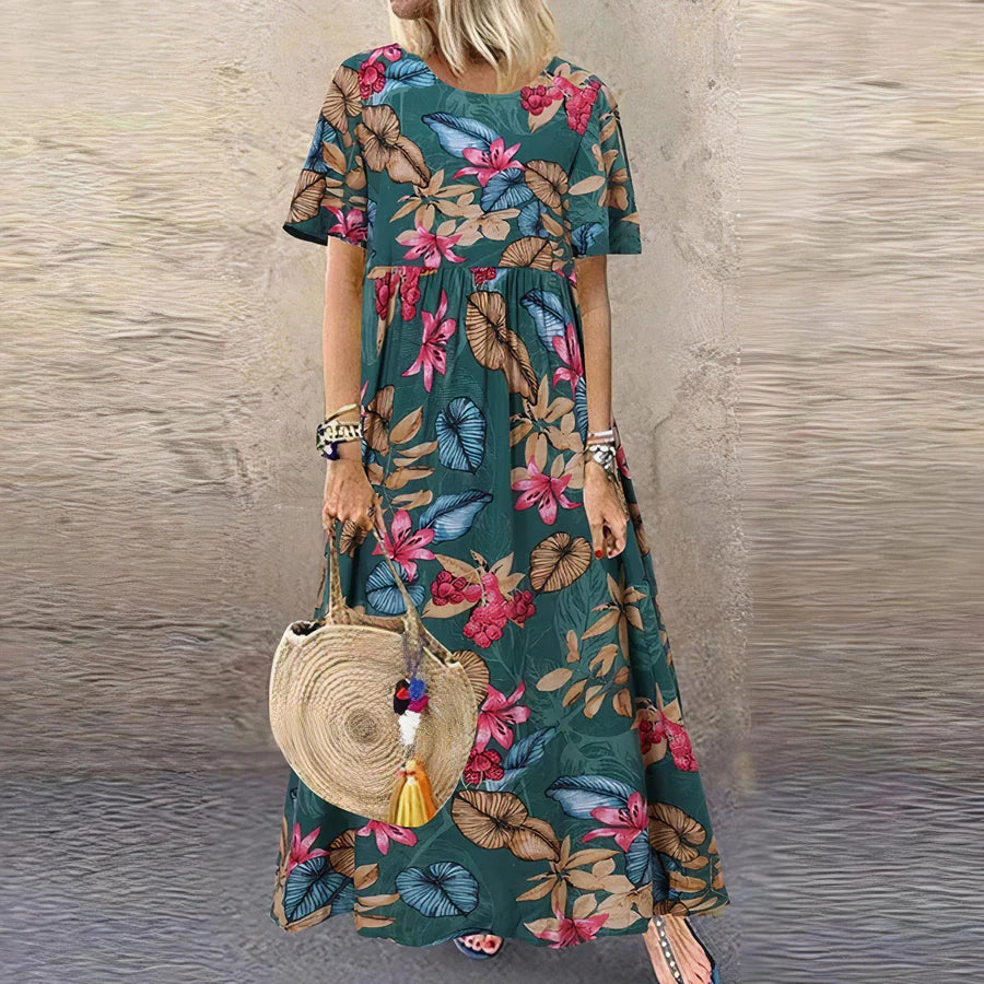 Lena ™ | Vibrant Floral Maxi Dress