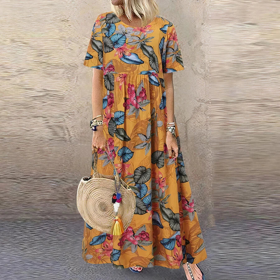 Lena ™ | Vibrant Floral Maxi Dress