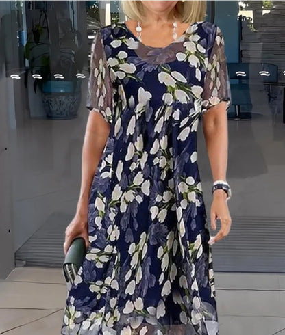 Harper – Floral Print Double Tunic Dress