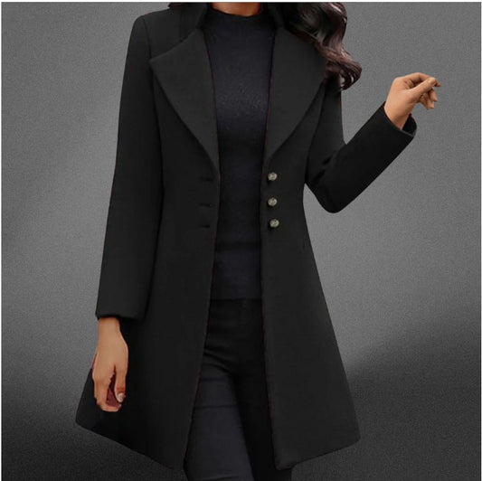 Vinci™ | Luxurious Italian Wool Long Sleeve Coat
