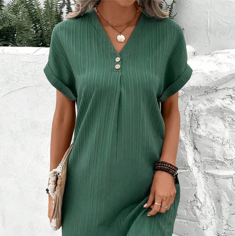 Amora™ - V-neck Spring Dress