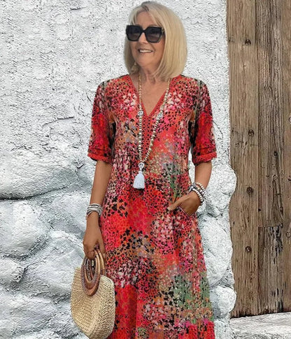 Elysia - Vibrant Mid Length Dress