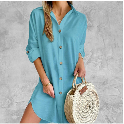 CELINE™ | Button-Up Shirt Dress