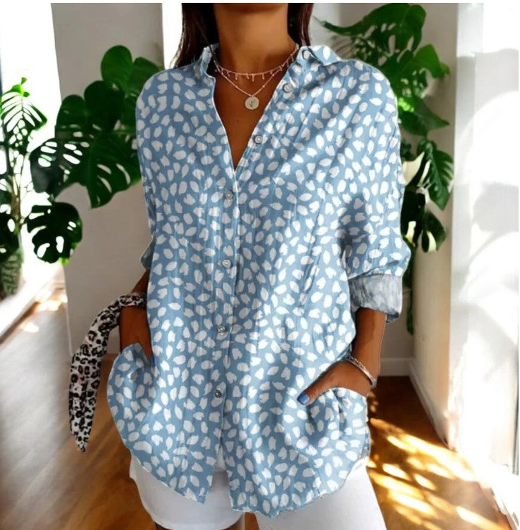 Jade - Long Sleeve Button Up Vintage Floral Shirt