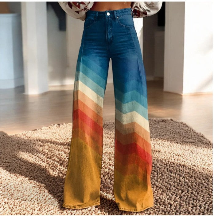Fenna | Floral Print Wide-Leg Pants