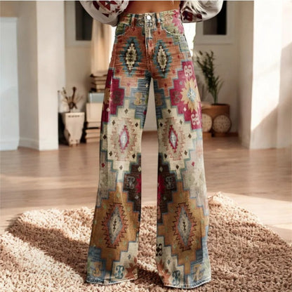 Fenna | Floral Print Wide-Leg Pants