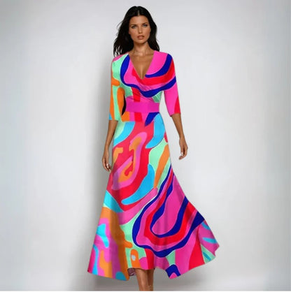 Emily™ | Stylish Floral Wrap Dress