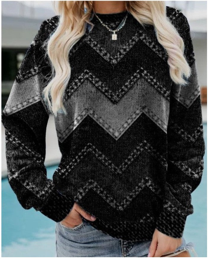 EVA - GEOMETRIC CASHMERE SWEATSHIRT