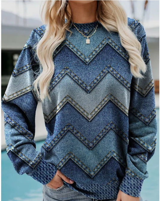 EVA - GEOMETRIC CASHMERE SWEATSHIRT