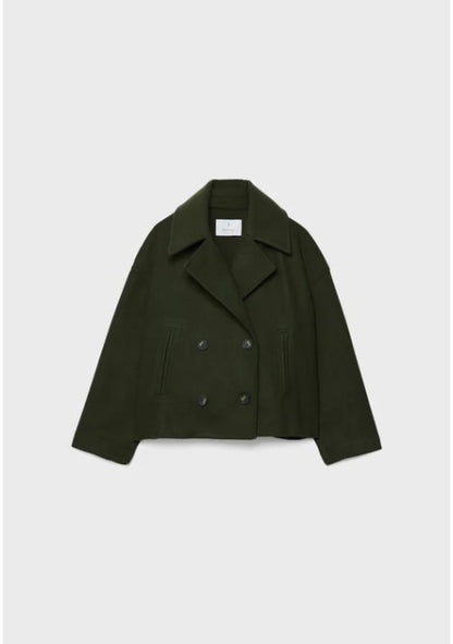 Olivia - Chic Short Coat with Double Row Button Closure