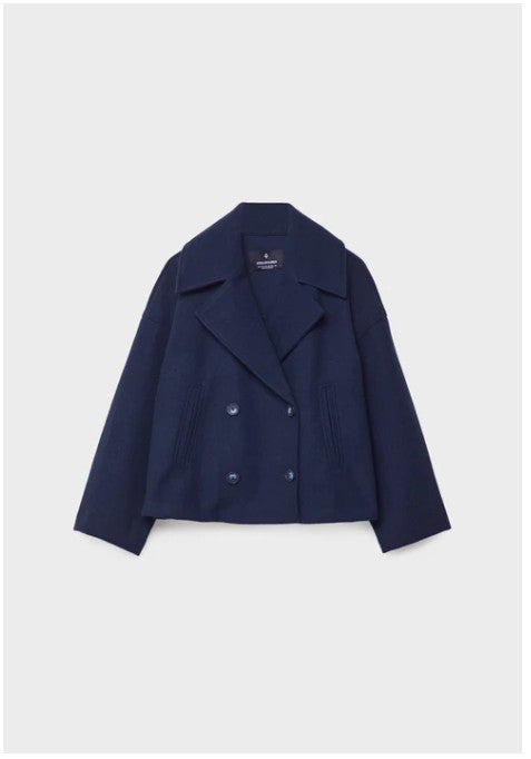 Olivia - Chic Short Coat with Double Row Button Closure