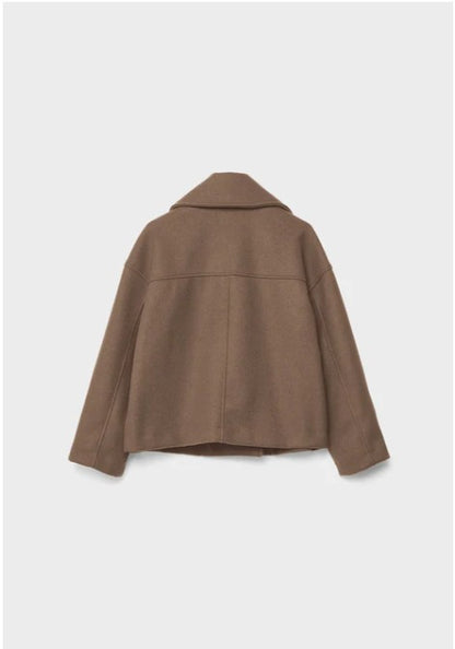 Olivia - Chic Short Coat with Double Row Button Closure