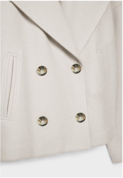 Olivia - Chic Short Coat with Double Row Button Closure
