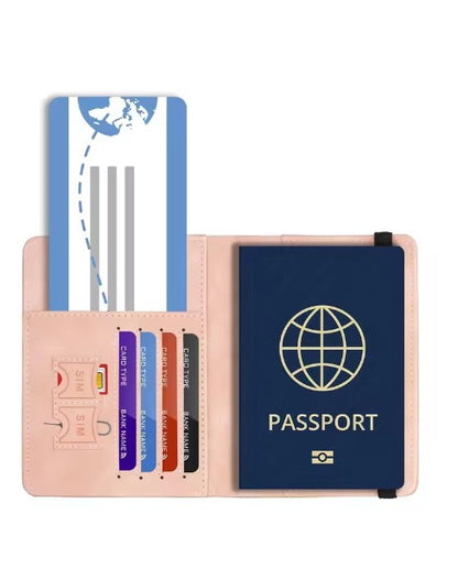 RFID-Blocking Passport Holder – Leather Travel Wallet