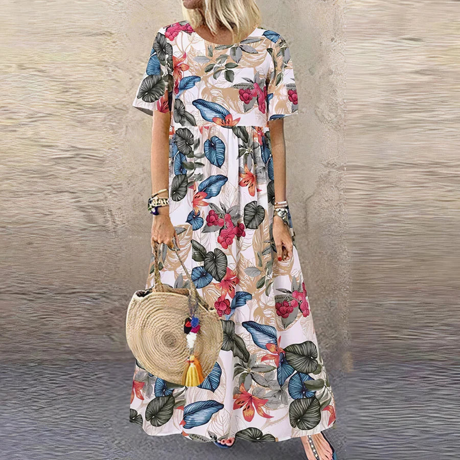 Lena ™ | Vibrant Floral Maxi Dress